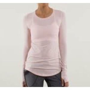 Lululemon Karma Long Sleeved T Sz 8 ~ Pretty Pink